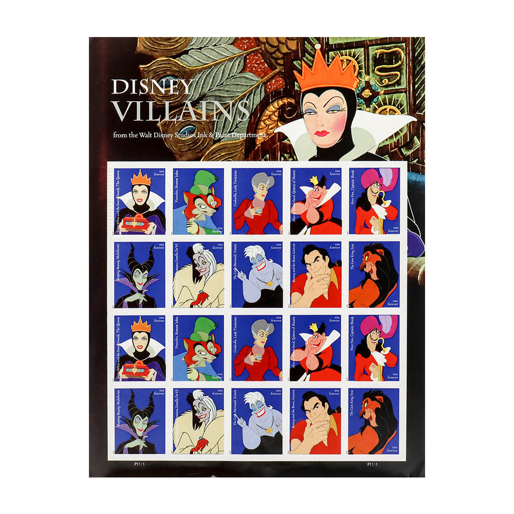 2017 Walt Disney Villains Forever First Class Postage Stamps