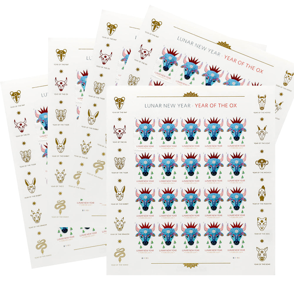 2021 U.S. Lunar New Year: Year of the Ox Forever Stamps